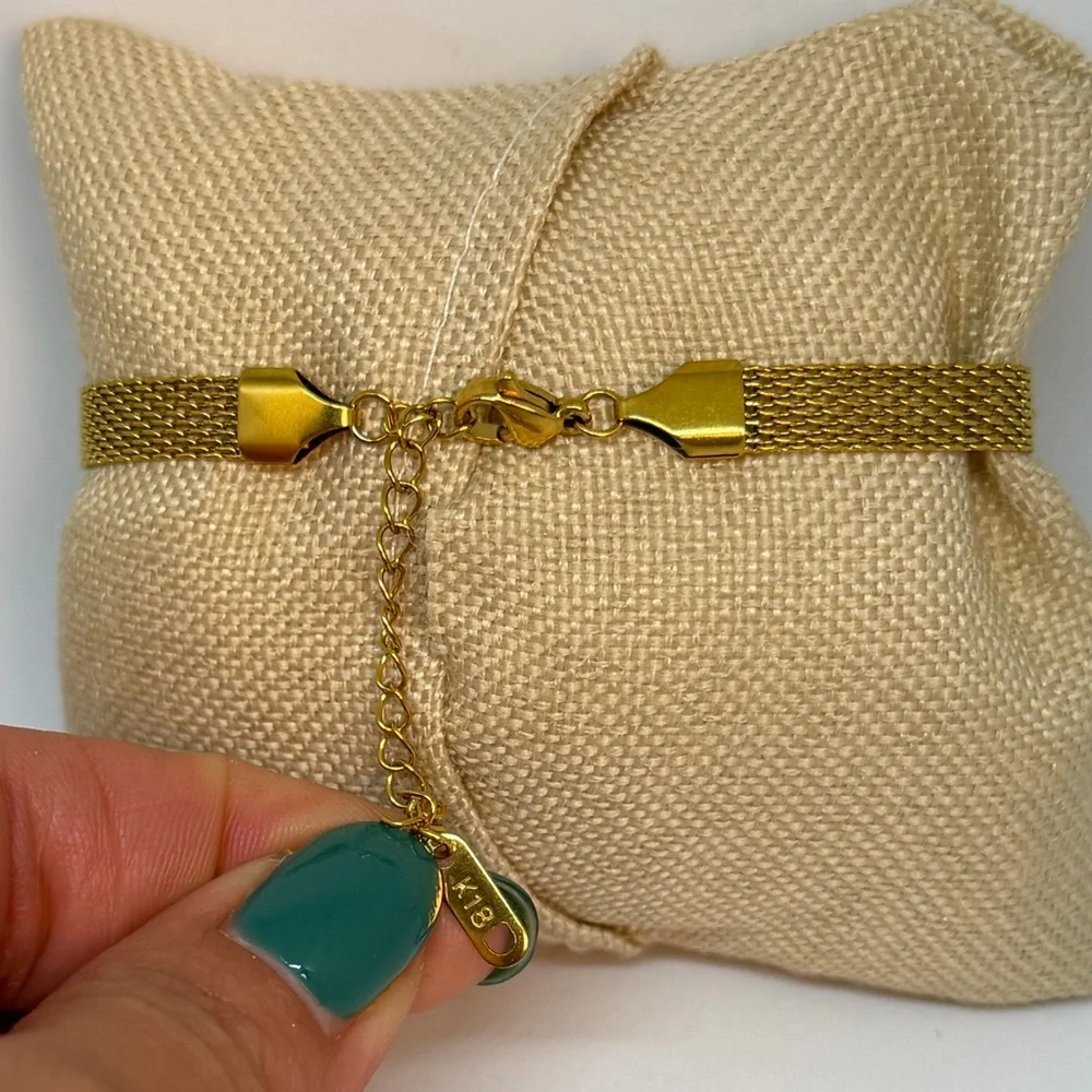 Evil Eye Mesh Bracelet | Adjustable Protection Jewelry